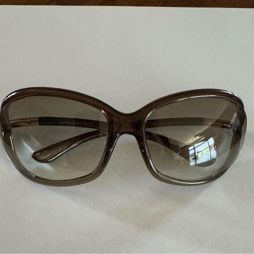 Tom Ford Brown Oversized Gradient Sunglasses